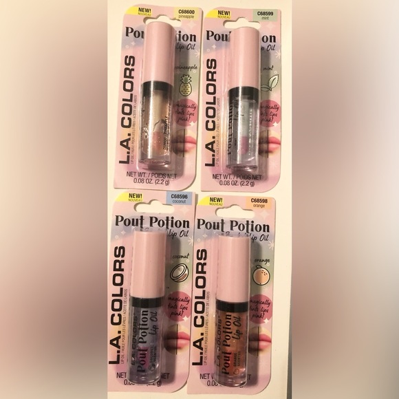 2 Pout potion scented lip oils in orange strawberry mint coconut pineapple grape - Picture 15 of 16